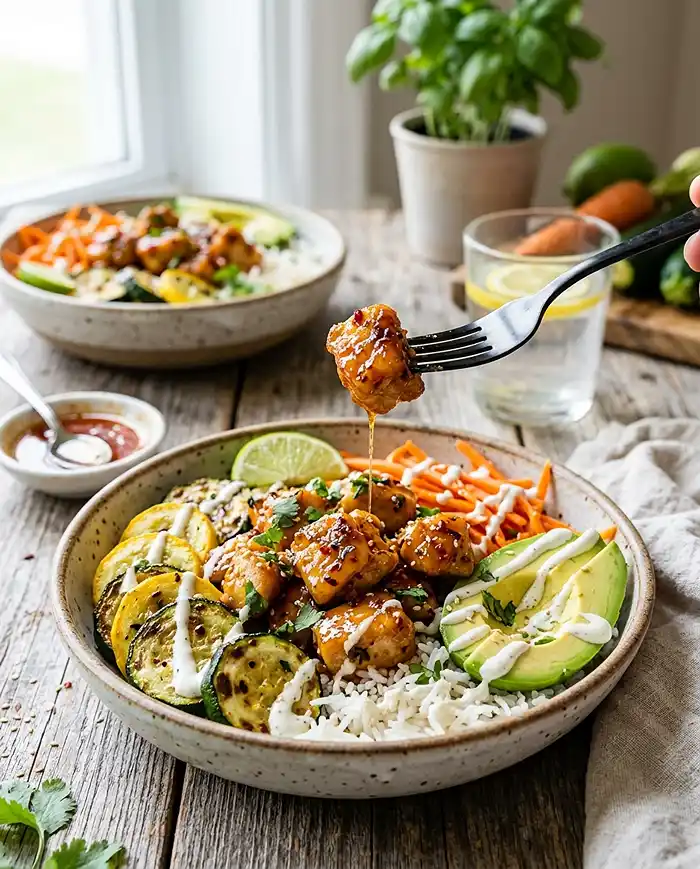 Hot Honey Chicken Rice Bowls 5 Hot Honey Chicken Rice Bowls Recipe