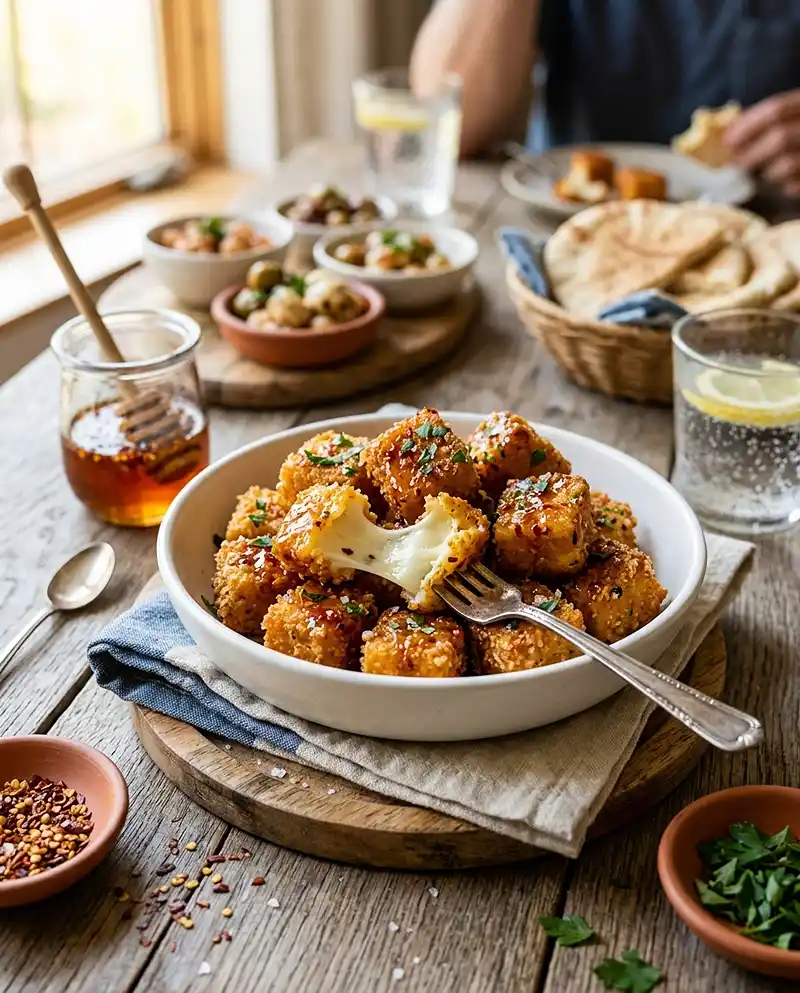 Hot Honey Halloumi Bites 4 Hot Honey Halloumi Bites recipe