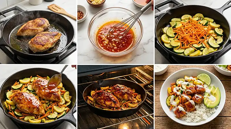 Hot Honey Chicken Rice Bowls 4 How to Make Hot Honey Chicken Rice Bowls