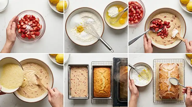 Strawberry Lemonade Loaf Cake 4 How to Make Strawberry Lemonade Loaf Cake