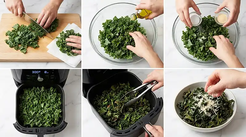 How to Make kale chip air fryer recipe​