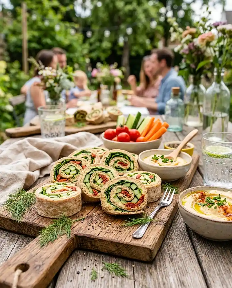 Hummus Veggie Pinwheels 4 Hummus Veggie Pinwheels recipe