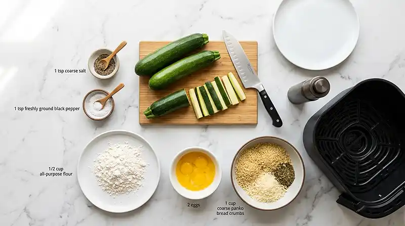 Air Fryer Zucchini Fries 2 INGREDIENTS FOR Air Fryer Zucchini Fries