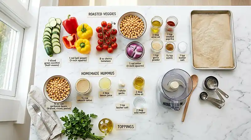 Roasted Veggie Hummus Grain Bowls 2 INGREDIENTS FOR Roasted Veggie Hummus Grain Bowls
