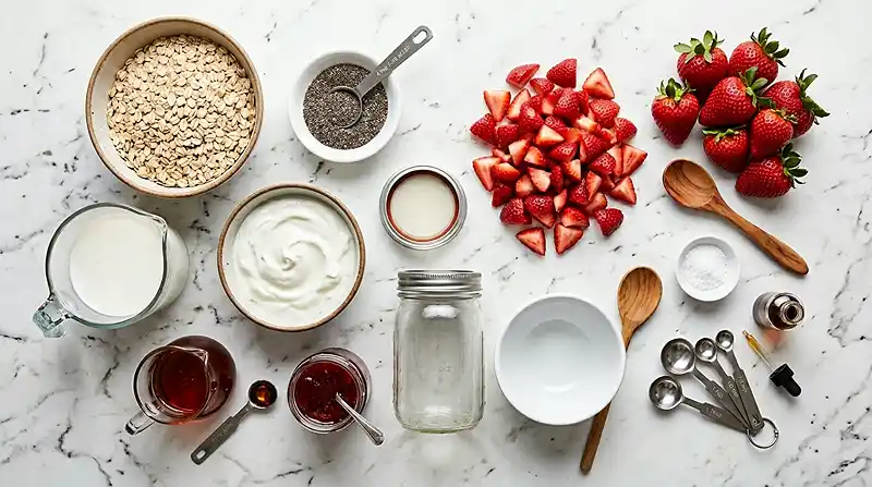 Strawberry Shortcake Overnight Oats 2 INGREDIENTS FOR Strawberry Shortcake Overnight Oats