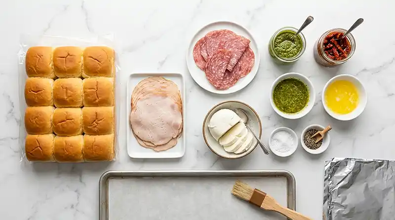 Turkey Pesto Sliders 2 INGREDIENTS FOR Turkey Pesto Sliders