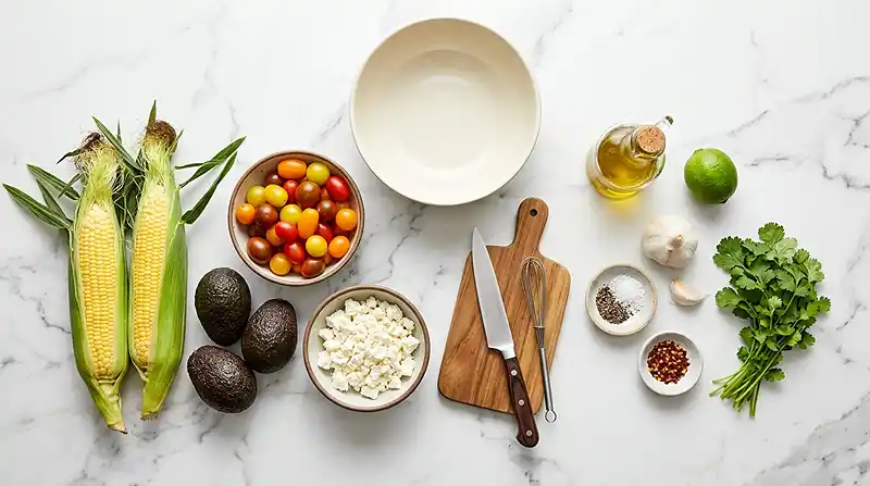 Grilled Corn Avocado Salad 2 INGREDIENTS OF THE Grilled Corn Avocado Salad