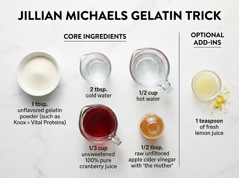 Jillian Michaels Gelatin Trick Ingredients