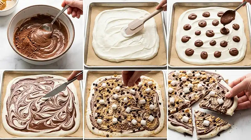 Smores Greek Yogurt Bark 3 MAKING THE Smores Greek Yogurt Bark