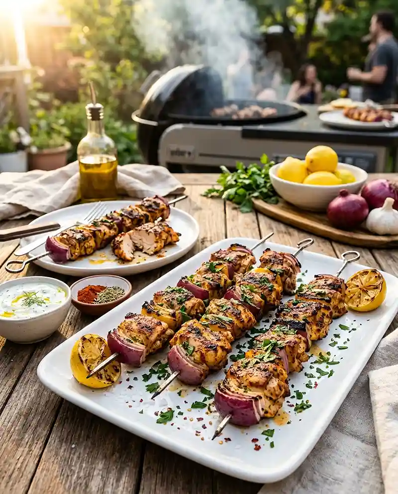 Mediterranean Chicken Kabobs 4 Mediterranean Chicken Kabobs recipe