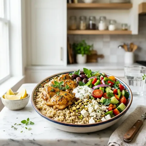 Mediterranean Chicken Quinoa Bowls 5 Mediterranean Chicken Quinoa Bowls
