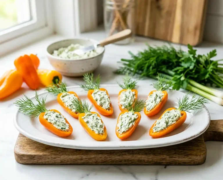 Mini Carrot Pepper Herb Cheese Bites