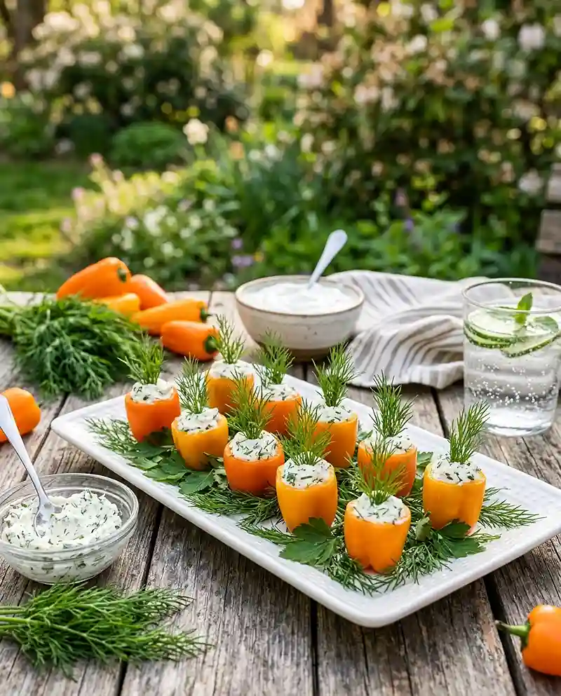 Mini Carrot Pepper Herb Cheese Bites 4 Mini Carrot Pepper Herb Cheese Bites REcipe