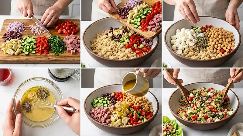 Chopped Italian Quinoa Salad 3 PREPARING THE Chopped Italian Quinoa Salad