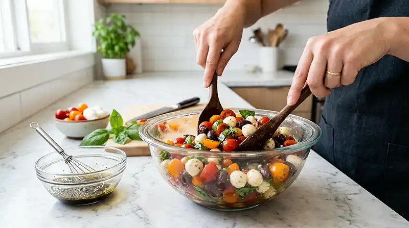Mini Caprese Salad Cups 3 PREPARING THE Mini Caprese Salad Cups