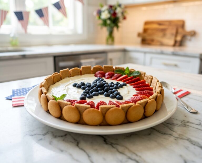 Red White and Blue Cheesecake Dip
