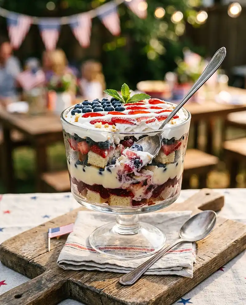 Red White and Blue Trifle Cups 4 Red White and Blue Trifle Cups recipe