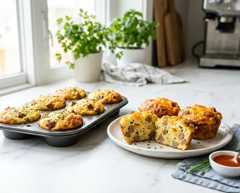 Sausage Egg Cottage Cheese Muffins