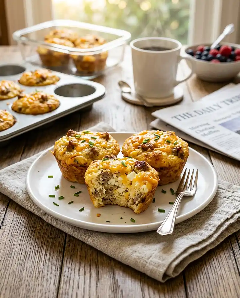 Sausage Egg Cottage Cheese Muffins 4 Sausage Egg Cottage Cheese Muffins recipe