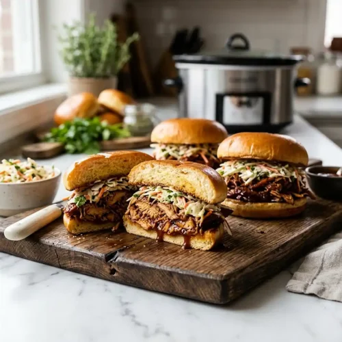 Slow Cooker BBQ Chicken Sandwiches 5 Slow Cooker BBQ Chicken Sandwiches
