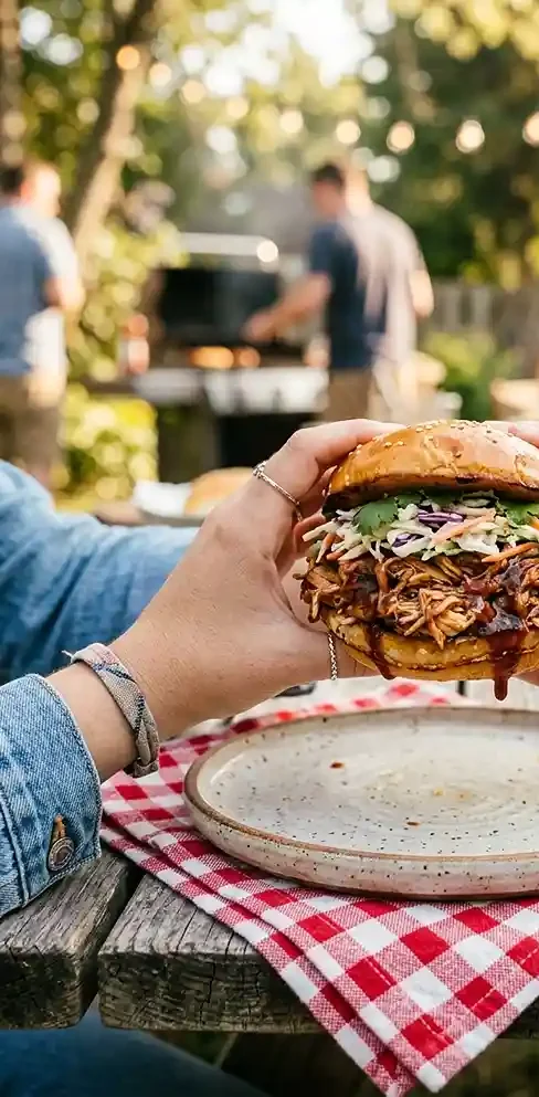 Slow Cooker BBQ Chicken Sandwiches 4 Slow Cooker BBQ Chicken Sandwiches recipe