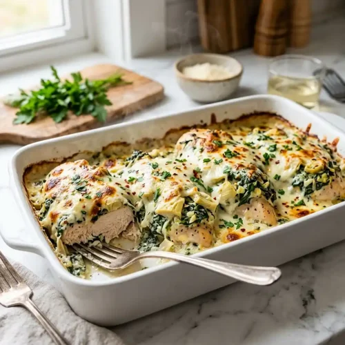Spinach Artichoke Chicken Casserole 5 Spinach Artichoke Chicken Casserole