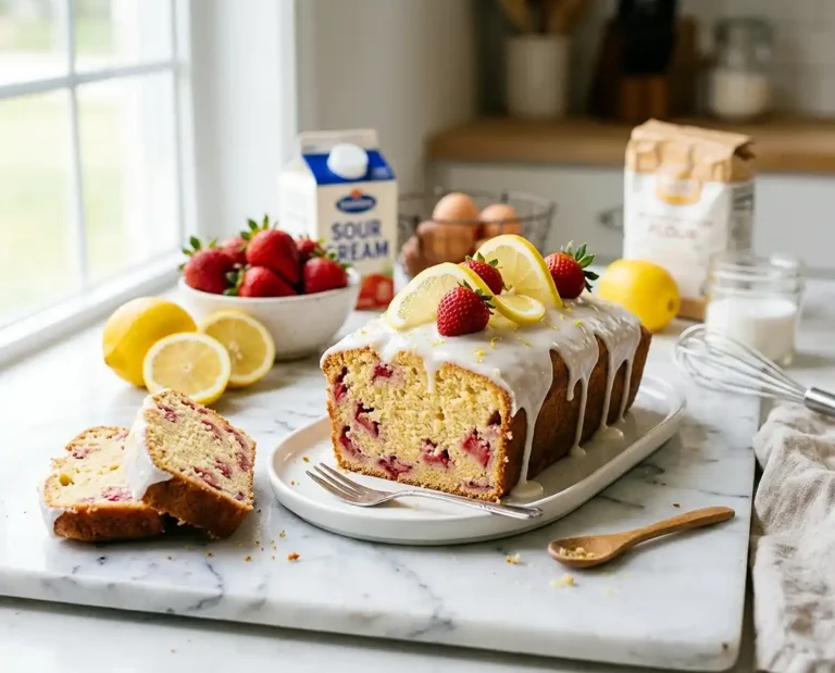 Strawberry Lemonade Loaf Cake