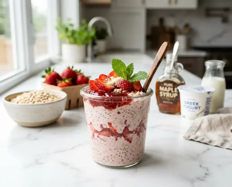 Strawberry Shortcake Overnight Oats