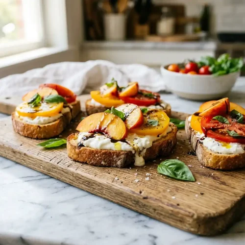 Tomato Peach Burrata Bites 5 Tomato Peach Burrata Bites