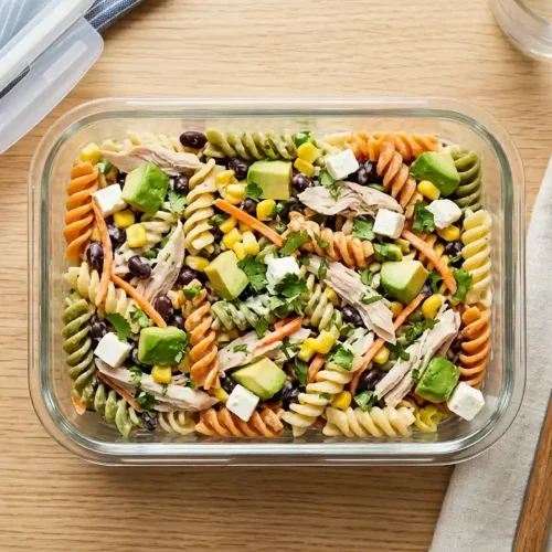 Turkey Avocado Pasta Salad Lunch Boxes 2 Turkey Avocado Pasta Salad Lunch Boxes