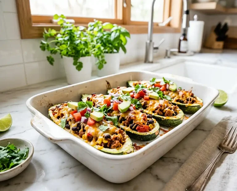 Turkey Taco Zucchini Boats