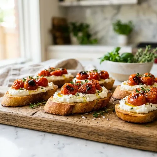 Whipped Ricotta Roasted Tomato Crostini 5 Whipped Ricotta Roasted Tomato Crostini