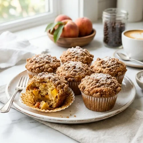 Peach Coffee Cake Muffins 5 cozy Peach Coffee Cake Muffins