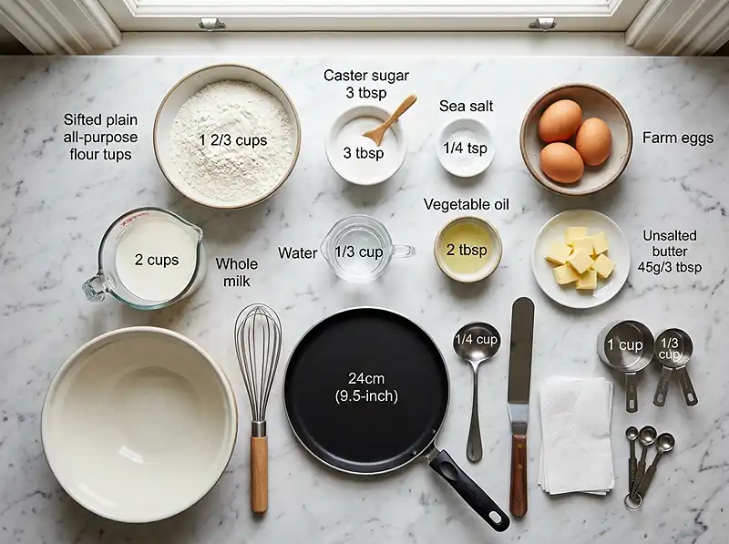 Crepe Recipe That Actually Works Every Time 3 crepe recipe Ingredients