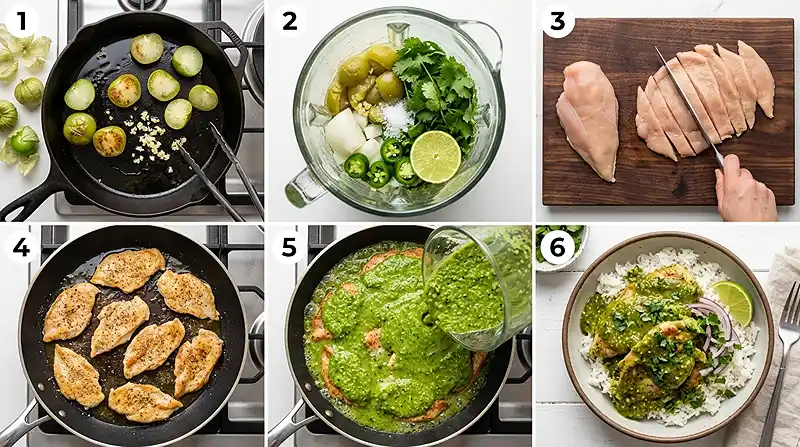 Skillet Salsa Verde Chicken 3 how to make Skillet Salsa Verde Chicken