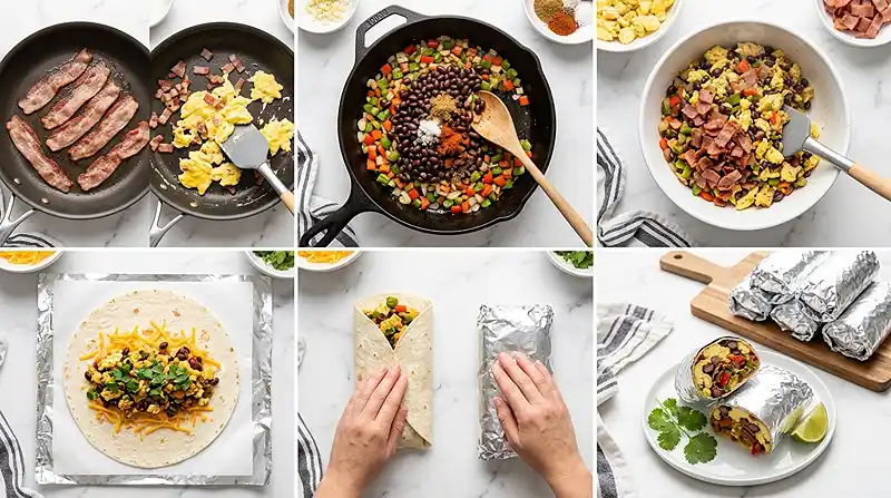 Southwest Breakfast Burritos 3 how to make Southwest Breakfast Burritos