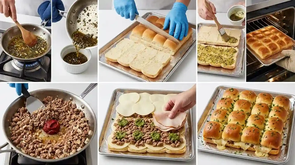 Pesto Turkey Mozzarella Sliders 3 how to make the BBQ Turkey Meatball Bowls