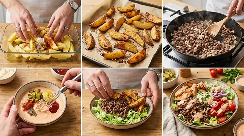 Loaded Burger Bowls 3 how to make the Loaded Burger Bowls