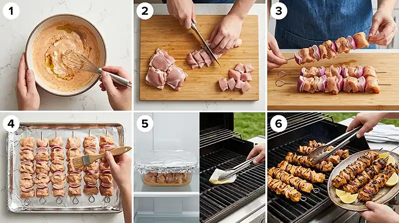 Mediterranean Chicken Kabobs 3 how to make the Mediterranean Chicken Kabobs