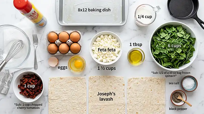 Freezer Spinach Feta Wraps 2 ingredients for Freezer Spinach Feta Wraps