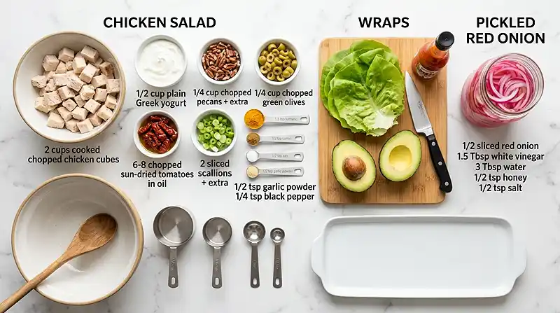 Greek Yogurt Chicken Salad Wraps 2 ingredients for Greek Yogurt Chicken Salad Wraps