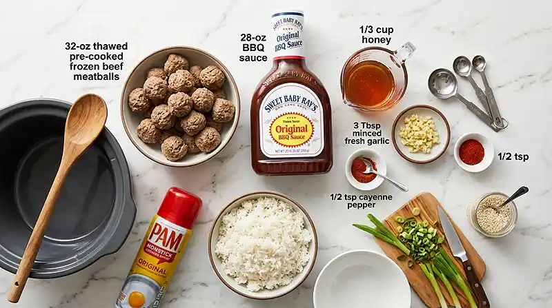 Honey Garlic Meatball Bowls 2 ingredients for Honey Garlic Meatball Bowls