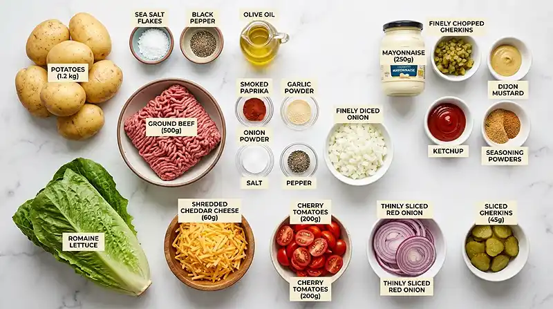 Loaded Burger Bowls 2 ingredients for Loaded Burger Bowls