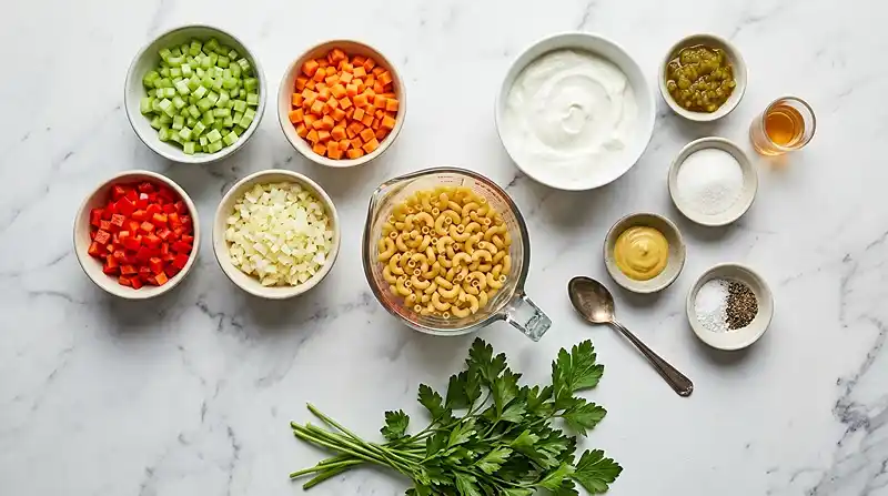 Macaroni Salad with Greek Yogurt 2 ingredients for Macaroni Salad with Greek Yogurt