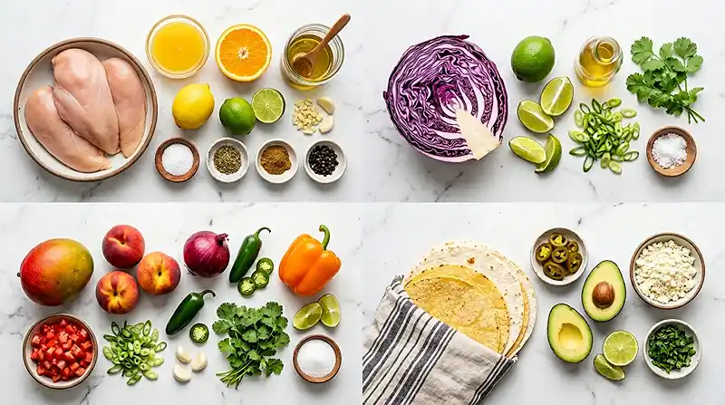Mango Salsa Chicken Tacos 2 ingredients for Mango Salsa Chicken Tacos