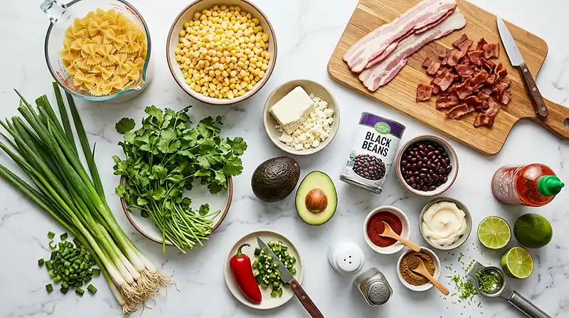 Mexican Street Corn Pasta Salad 2 ingredients for Mexican Street Corn Pasta Salad