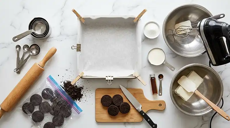 No-Bake Oreo Cheesecake Bites 2 ingredients for No-Bake Oreo Cheesecake Bites