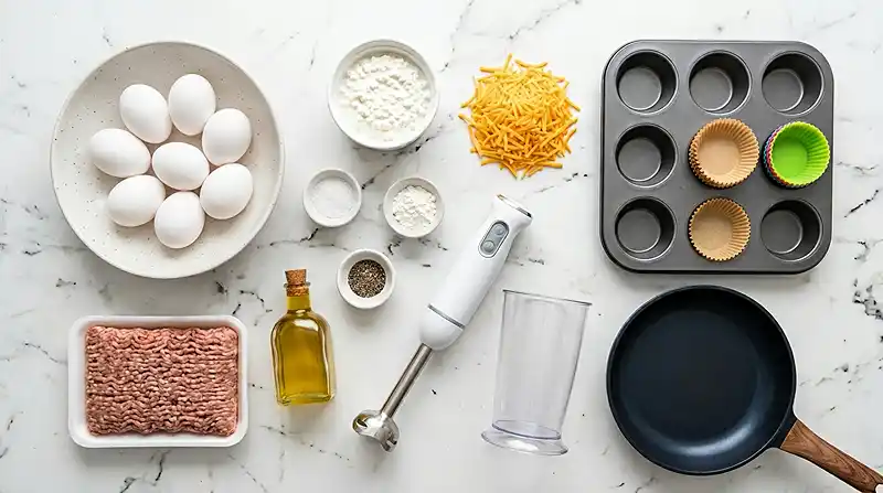 Sausage Egg Cottage Cheese Muffins 2 ingredients for Sausage Egg Cottage Cheese Muffins