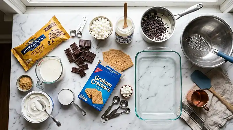 Smores Icebox Cake 2 ingredients for Smores Icebox Cake