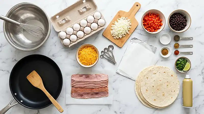 Southwest Breakfast Burritos 2 ingredients for Southwest Breakfast Burritos